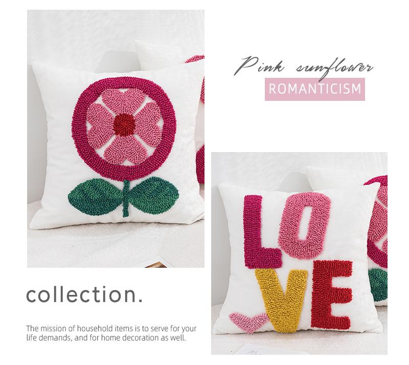 Canvas Embroidered Pillow